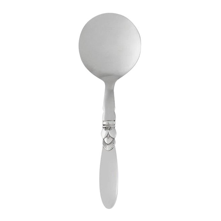 Georg Jensen Cactus Sterling Silver Server with Steel 206 For Sale