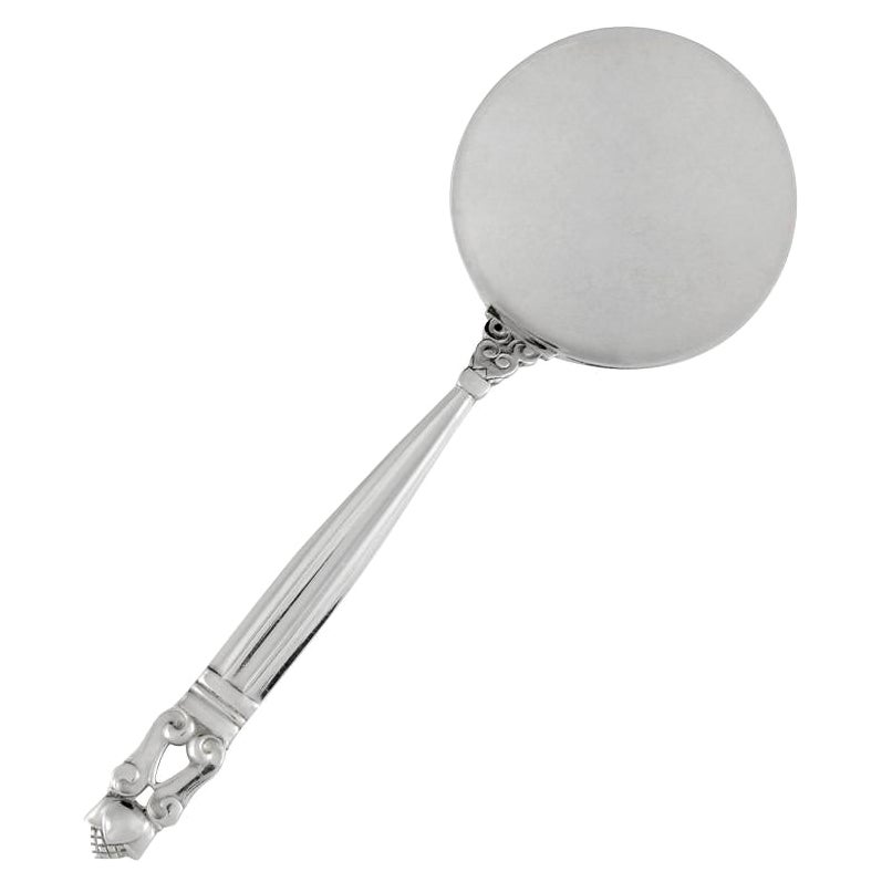 Georg Jensen Acorn Sterling Silver Canapé Server 207 For Sale