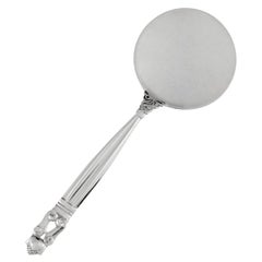 Vintage Georg Jensen Acorn Sterling Silver Canapé Server 207