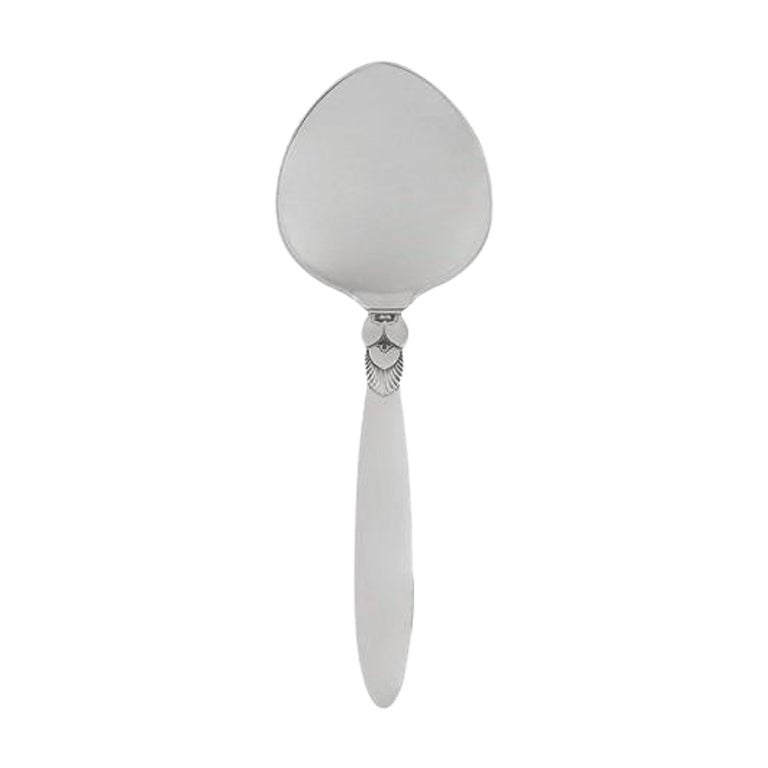 Georg Jensen Cactus Sterling Silver Canapé Server 207 For Sale