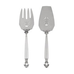 Georg Jensen Sterlingsilber Eichel-Fischservierbesteck 231