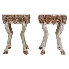 Pair Creel and Gow Footed Side Tables