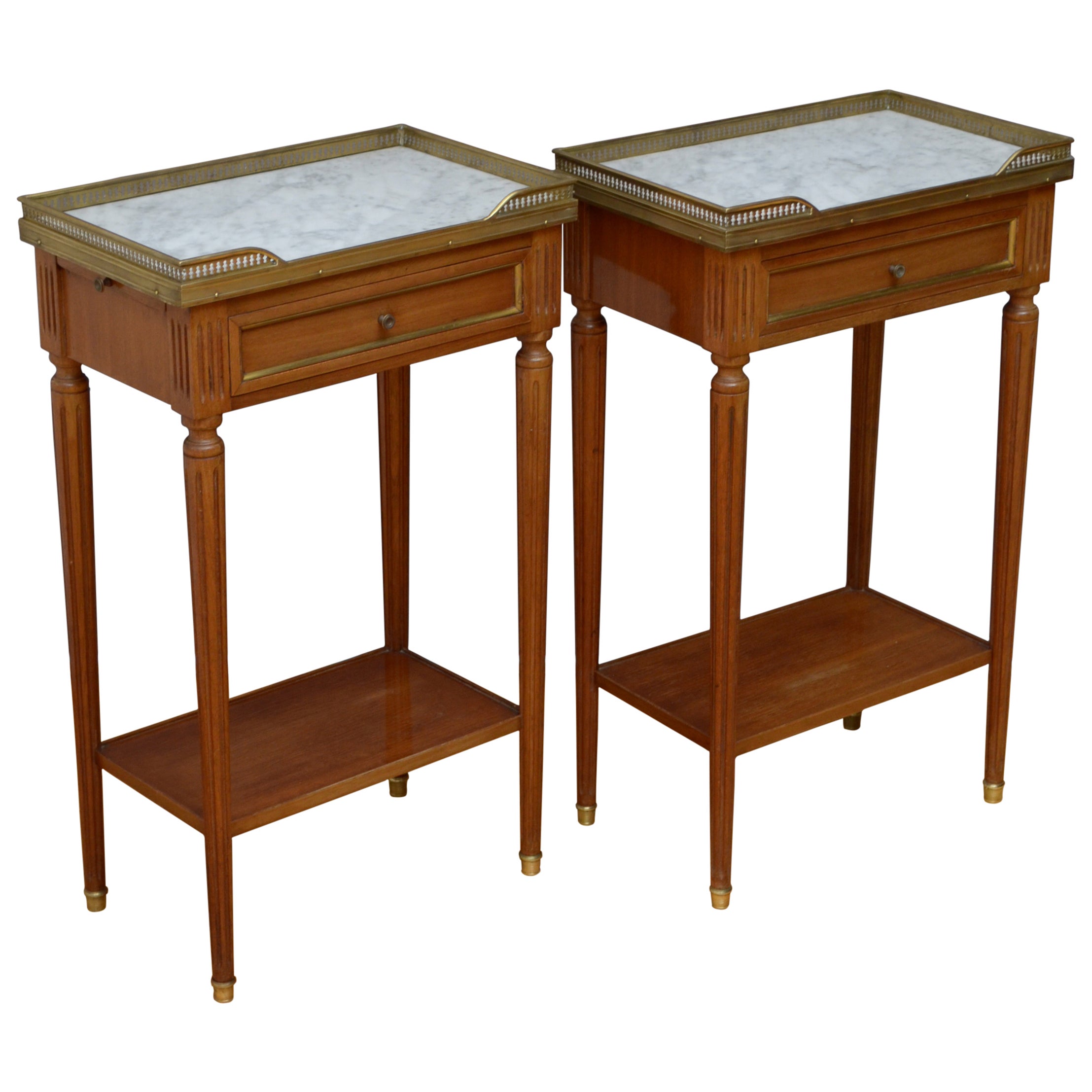 Pair of Antique Mahogany Side Tables or Bedside Tables