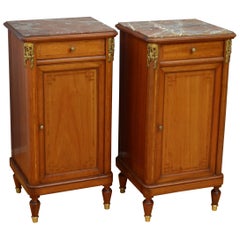 Antique Pair of Turn of the Century Bedside Cabinets in Mahogany