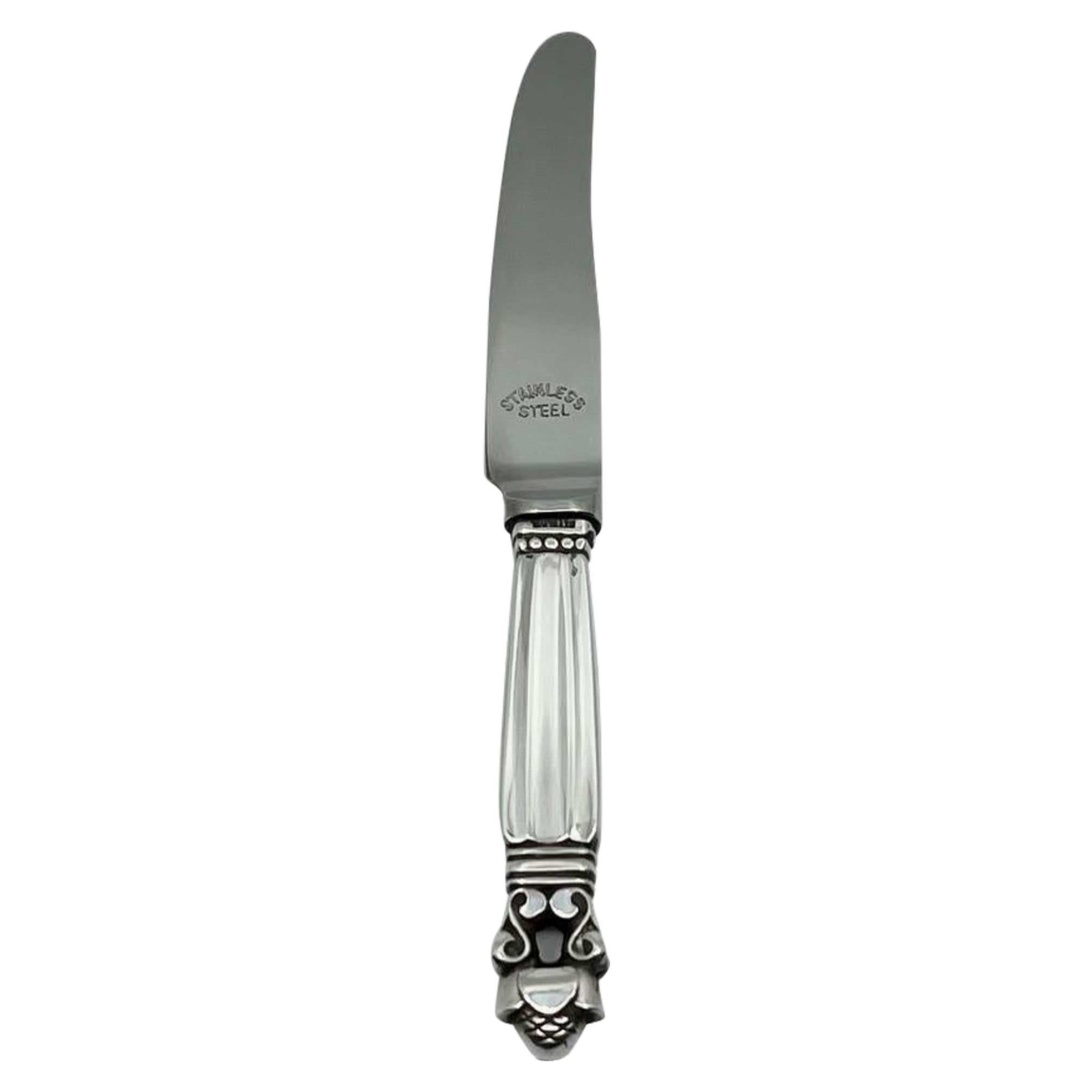Georg Jensen Acorn Sterling Silver Pocket Fruit Knife 306 For Sale