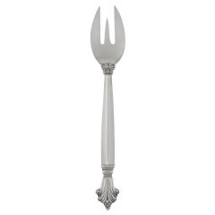 Vintage Georg Jensen Sterling Silver Acanthus Cocktail Fork 328