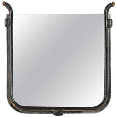 Rare Small Mirror Designed by Jacques Adnet