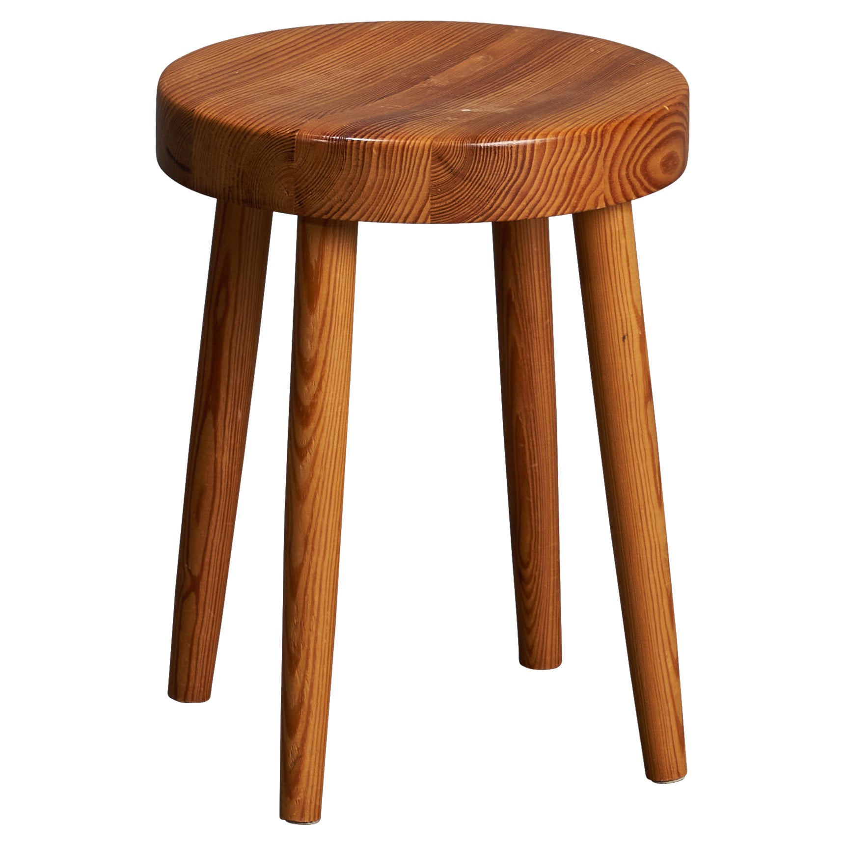 Swedish Designer, Stool, Pine, Sweden, 1970s