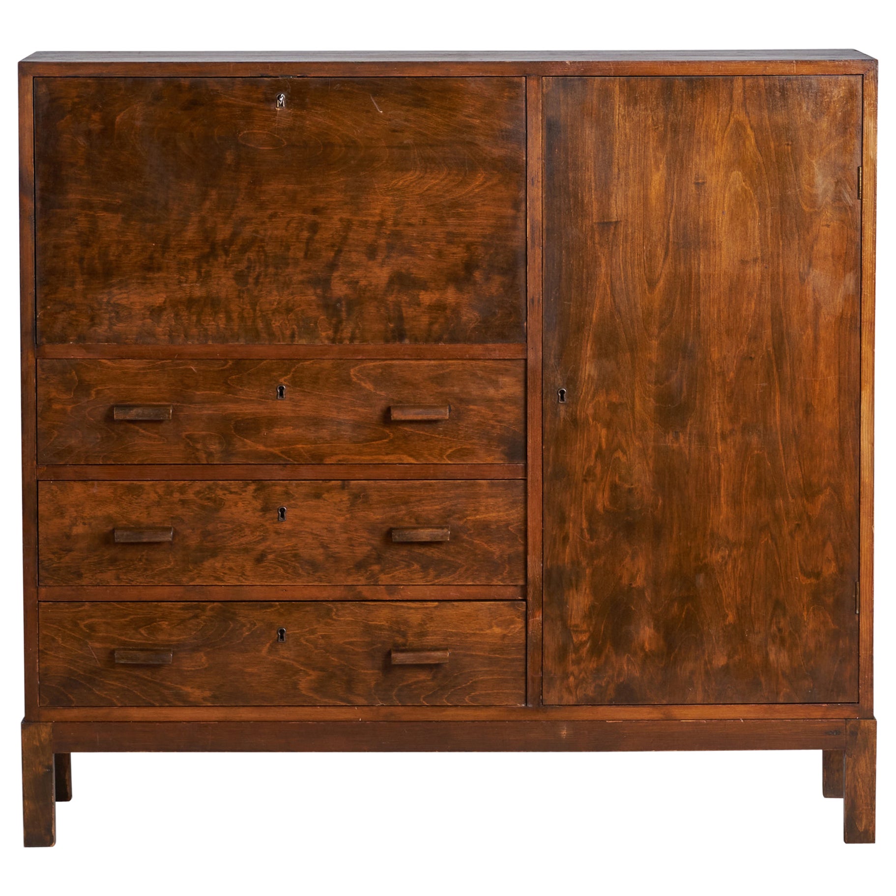 Swedish Designer, Cabinet, Birch, Sweden, 1930s For Sale