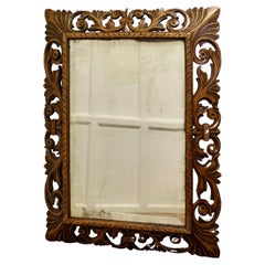 Large French Gothic Carved Oak Mirror 6” wide Oak Mirror Frame