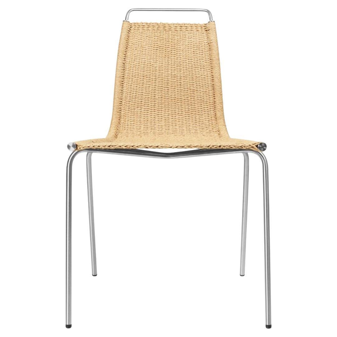 Poul Kjærholm 'PK1' Chair in Stainless Steel & Paper Cord for Carl Hansen & Son For Sale