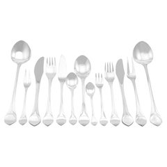 Retro German Sterling Silver Canteen of Cutlery for Twelve Persons