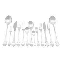 Vintage German Sterling Silver Canteen of Cutlery for Twelve Persons