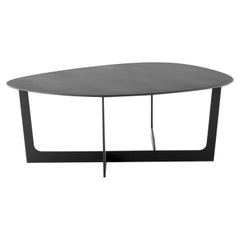 Table basse Insula M5191 en aluminium, laquée noire texturée pour Fredericia