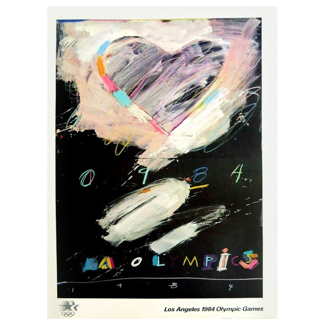 1984 Olympic Games Los Angeles - Raymond Saunders Original Vintage Poster For Sale