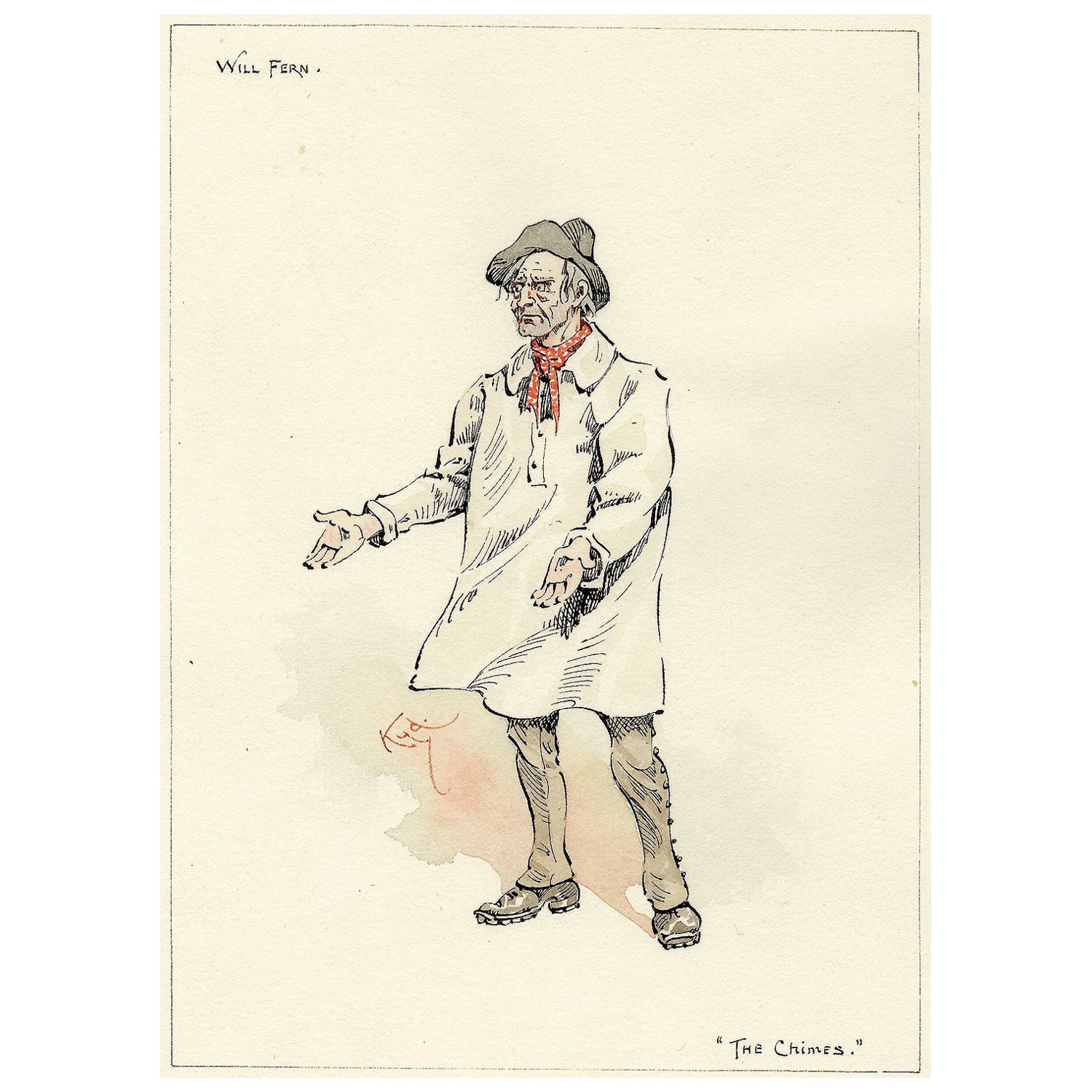 (KYD) - DICKENS - Will Fern (from The Chimes) - ORIGINAL SKETCH For Sale