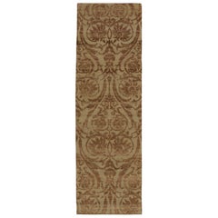 Rug & Kilim’s European style Runners in Beige with Brown Floral Patterns