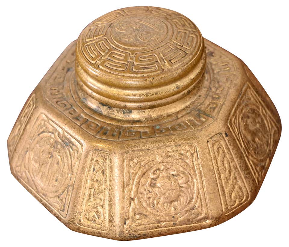 American Indian Inkwell by Tiffany Studios For Sale at 1stDibs ...