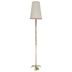 Vintage Scarpa Signed Mid-Century Brass Floor Lamp, circa 1960, France.