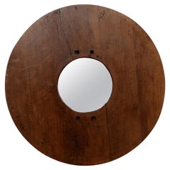 Spanish Used Round Brazier Mirror, 3.5 Ft Diameter