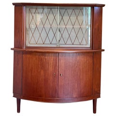 Gorgeous Danish teak corner cabinet/bar, circa 1960s