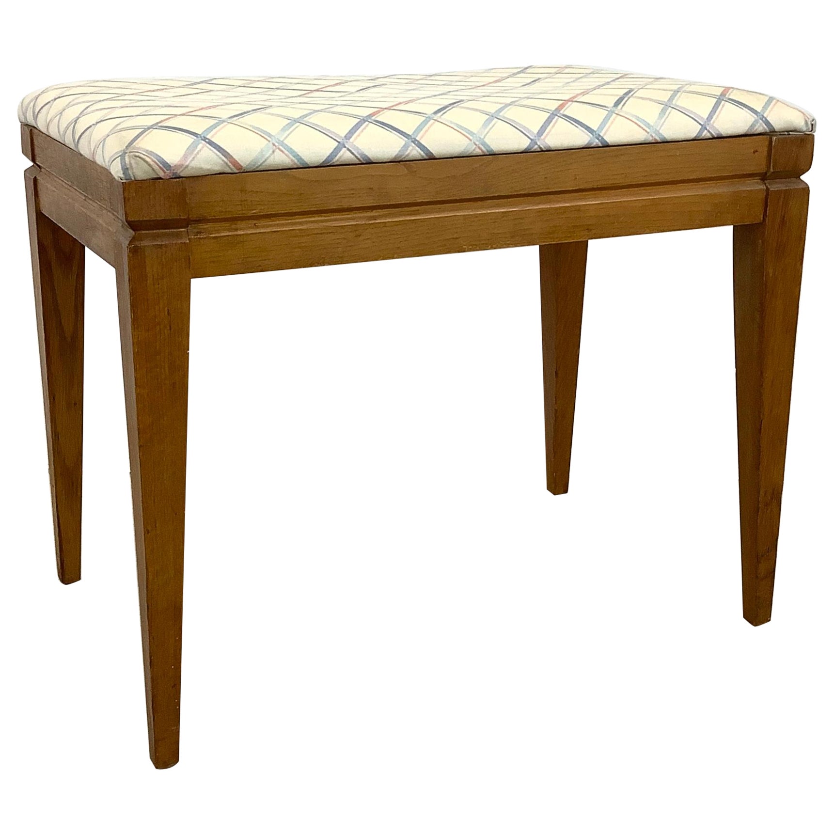 Mid-Century Piano Bench or Vanity Stool For Sale