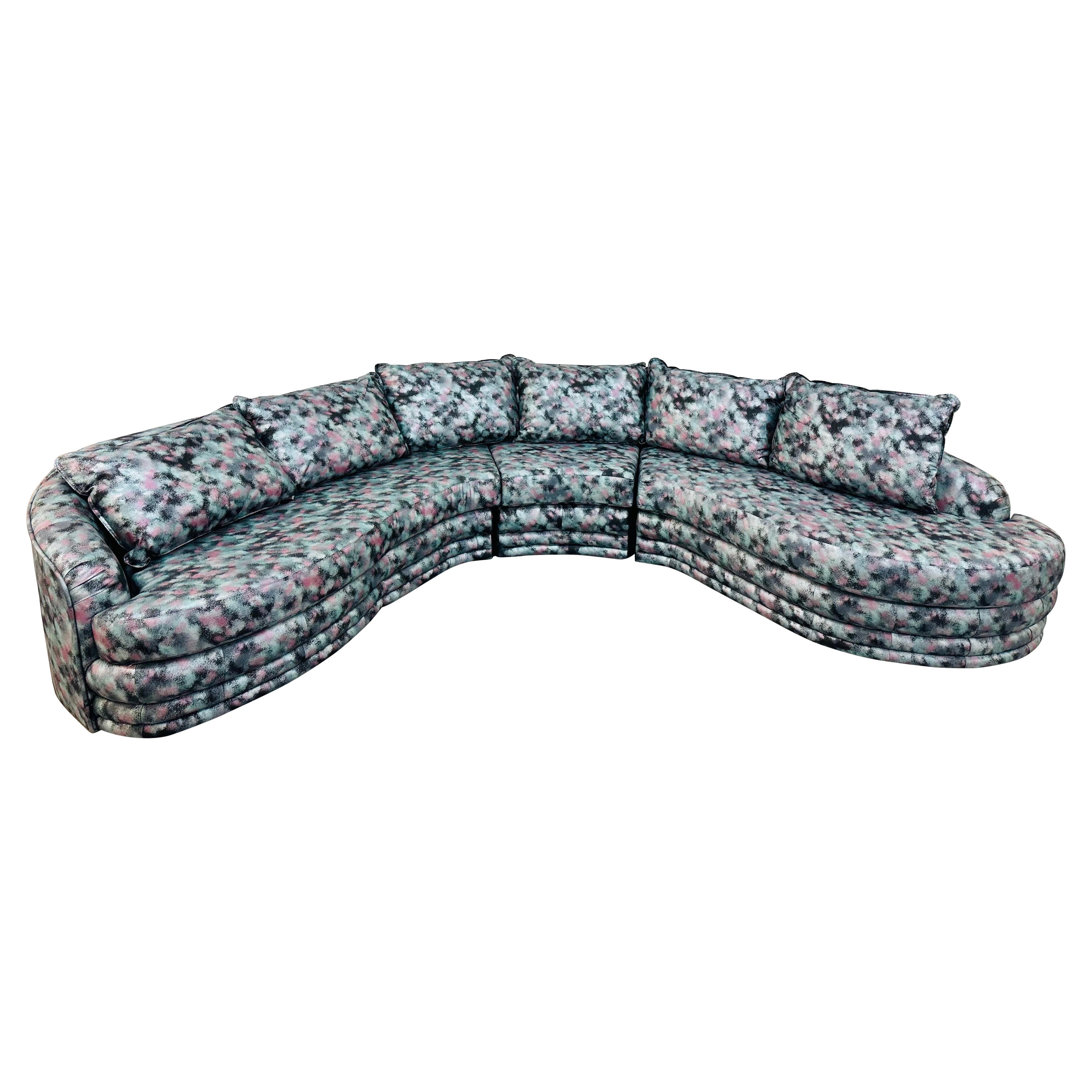 Post-Modern 3-Piece Curved Sectional Cloud Sofa