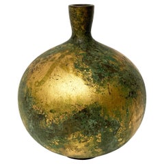 Early 20th Century Japanese Bronze Flower Vase Showa Period