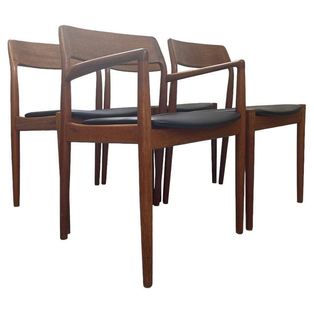 Vintage Danish Modern Dining Chairs by Jl Moller Set of 4.