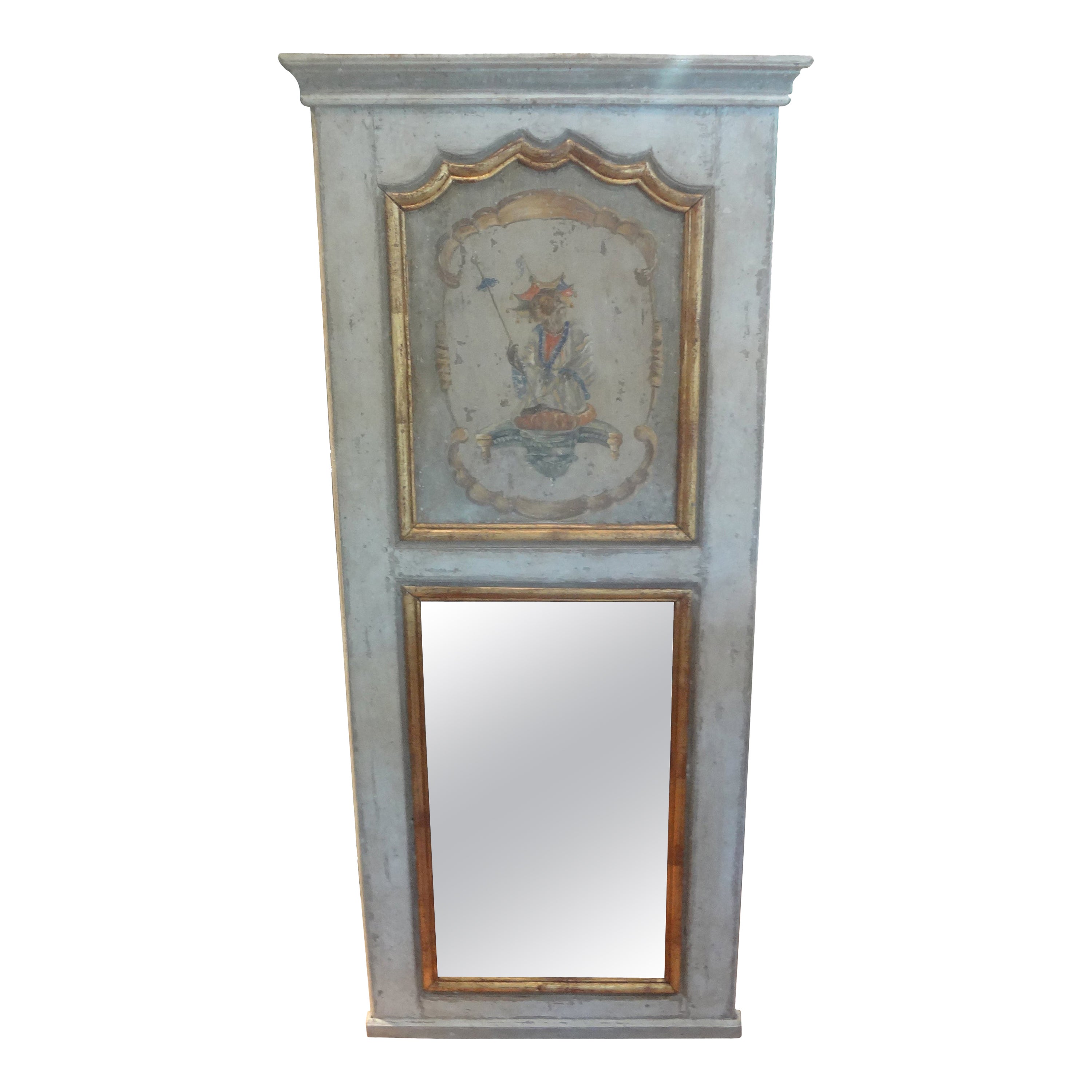 18th Century French Louis XVI Boiserie Trumeau With Monkey For Sale