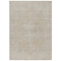 Persischer Vintage-Teppich in Beige, Weiß und Grau mit Übergangsmuster von Rug & Kilim
