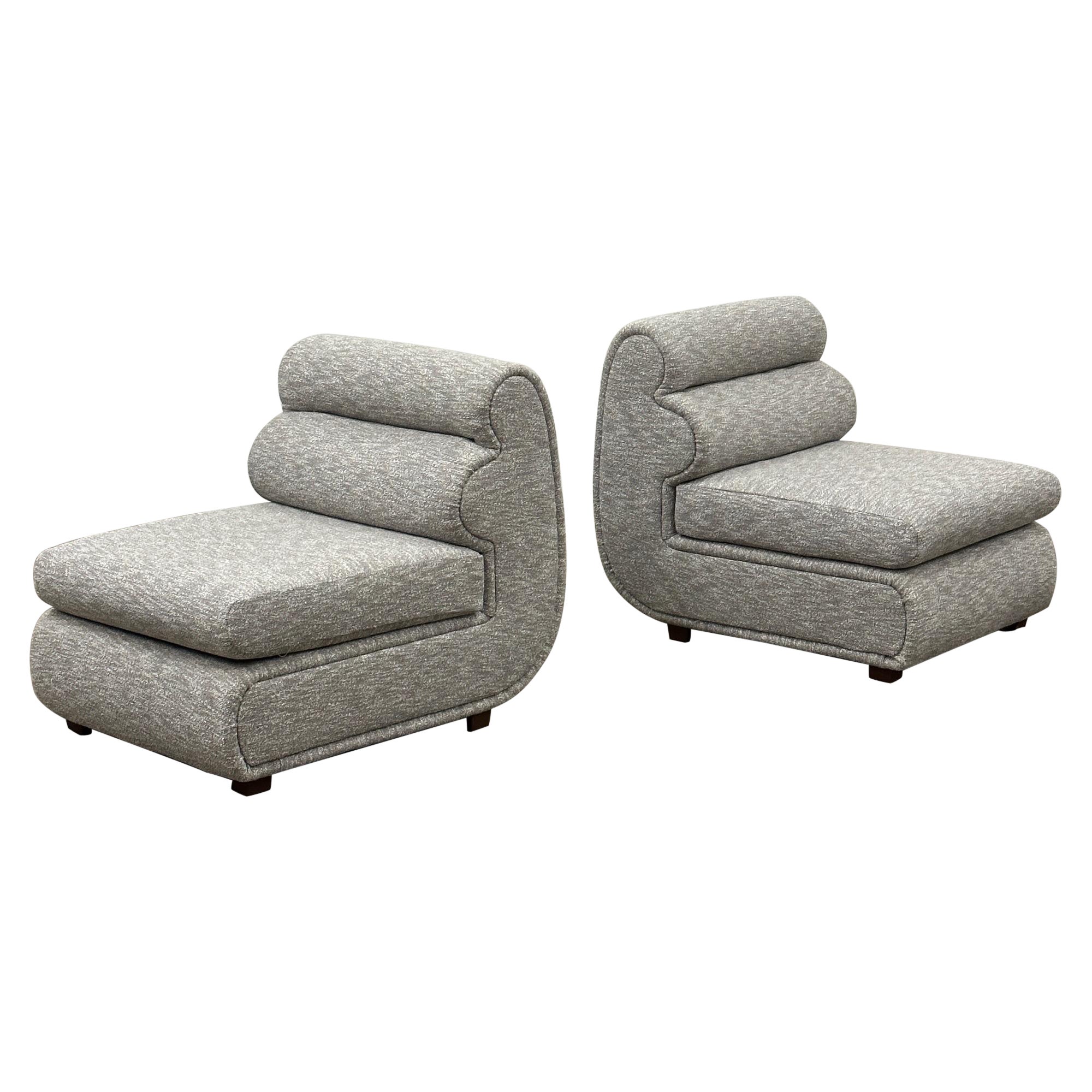 Bullnose Postmodern Slipper Chairs by Carson’s of High Point