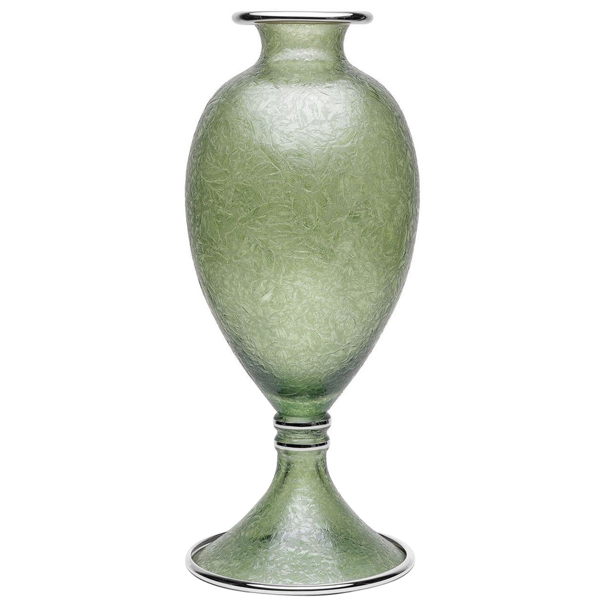 Amphora Vase by Vetrerie di Empoli For Sale