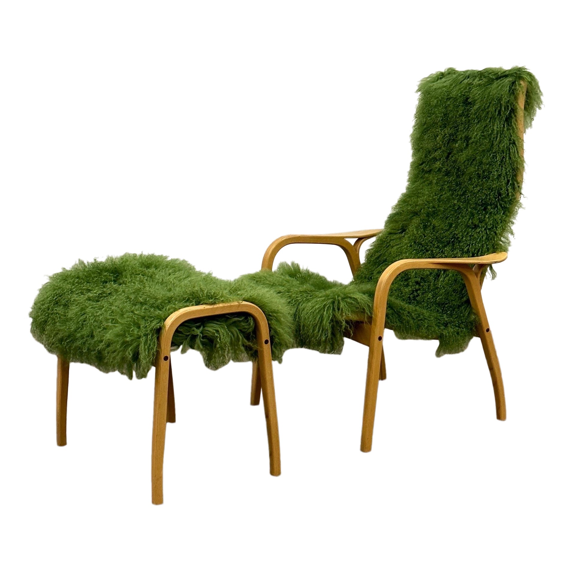 Lamino Chair + Ottoman by Yngve Ekström for Swedese