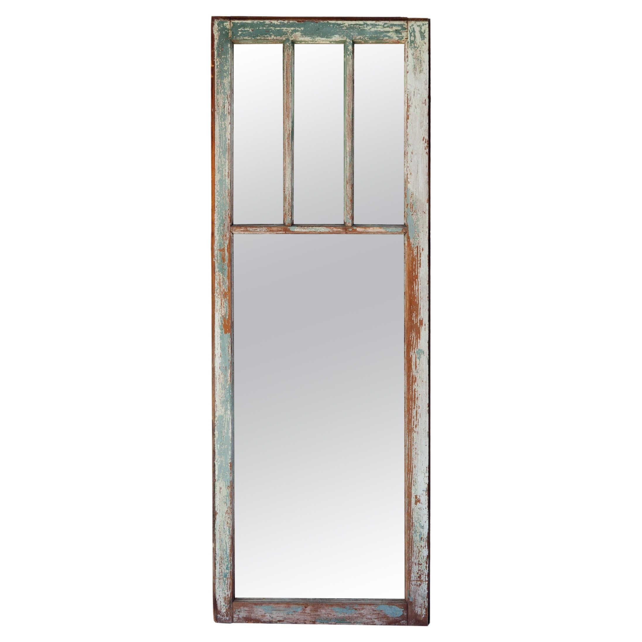 Cast Iron Europeon Factory Window Pane Mirror c.1910-1940 at 1stDibs ...