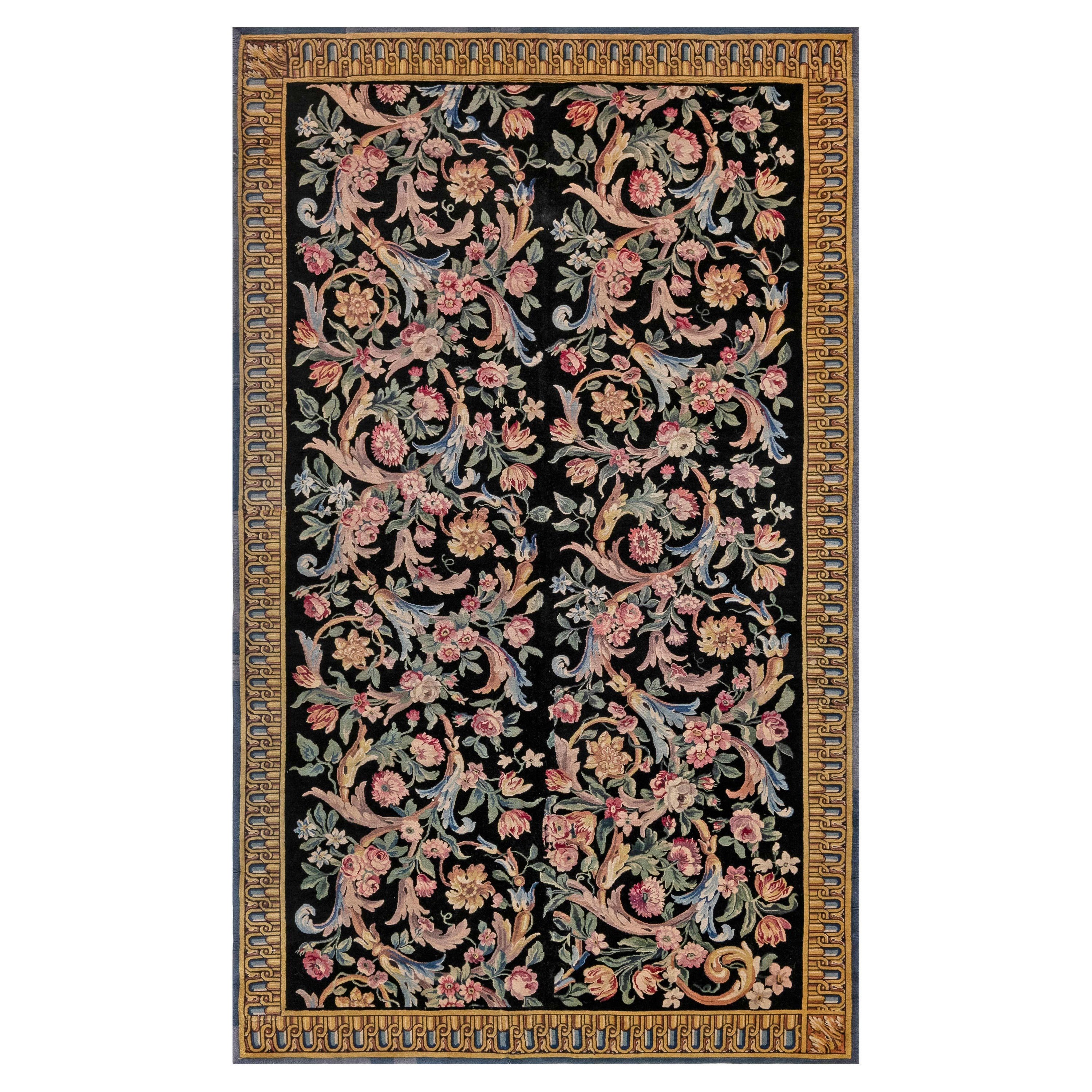 Early 20th Century Savonnerie Floral Rug 'Size Adjusted' For Sale