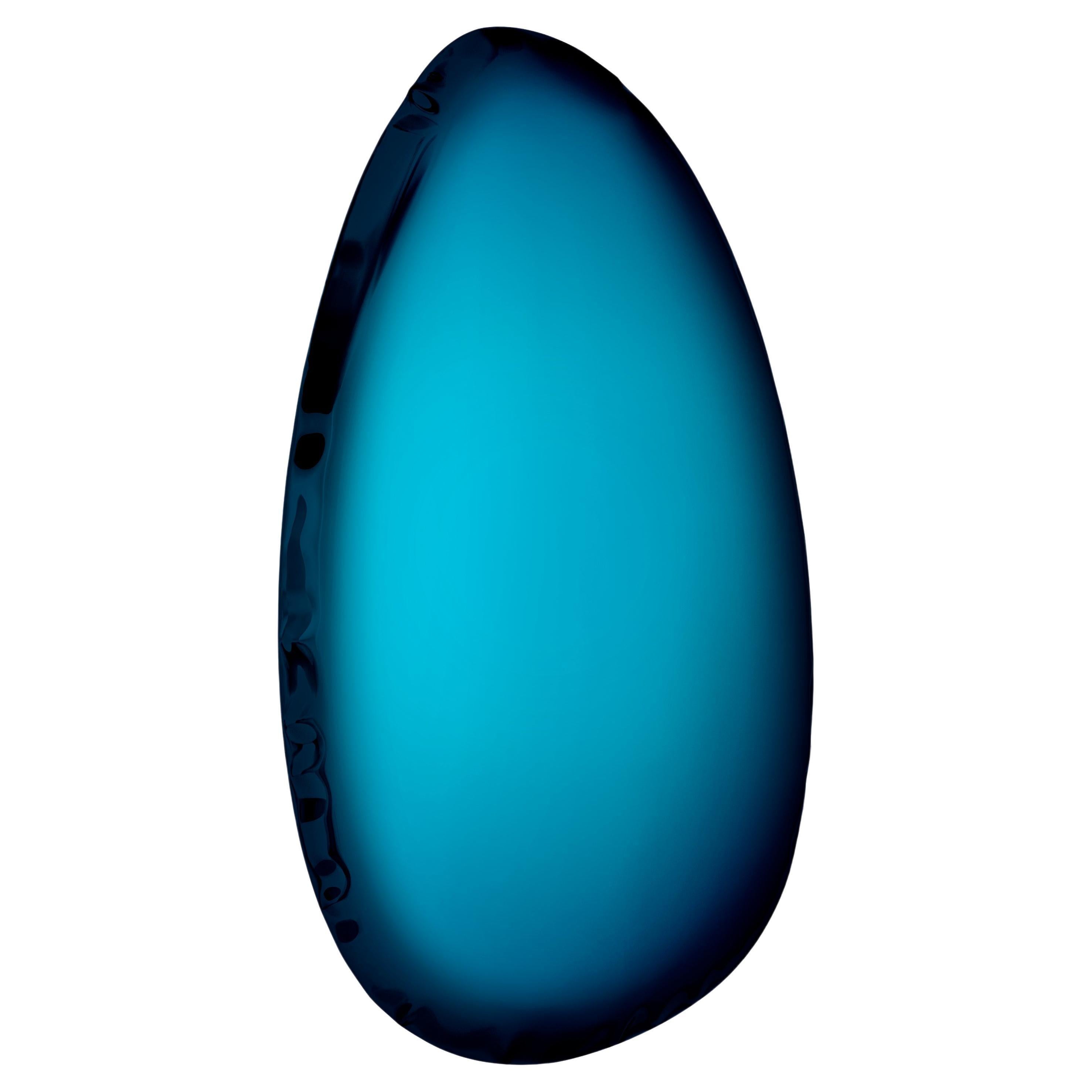 Miroir Tafla O4.5 Deep Space bleu, en acier inoxydable poli par Zieta