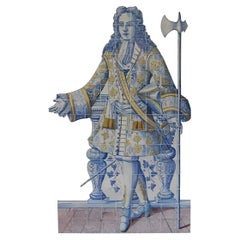 Azulejos Portugiesische handbemalte Keramikfliesen „Gentleman“ aus Azulejos 