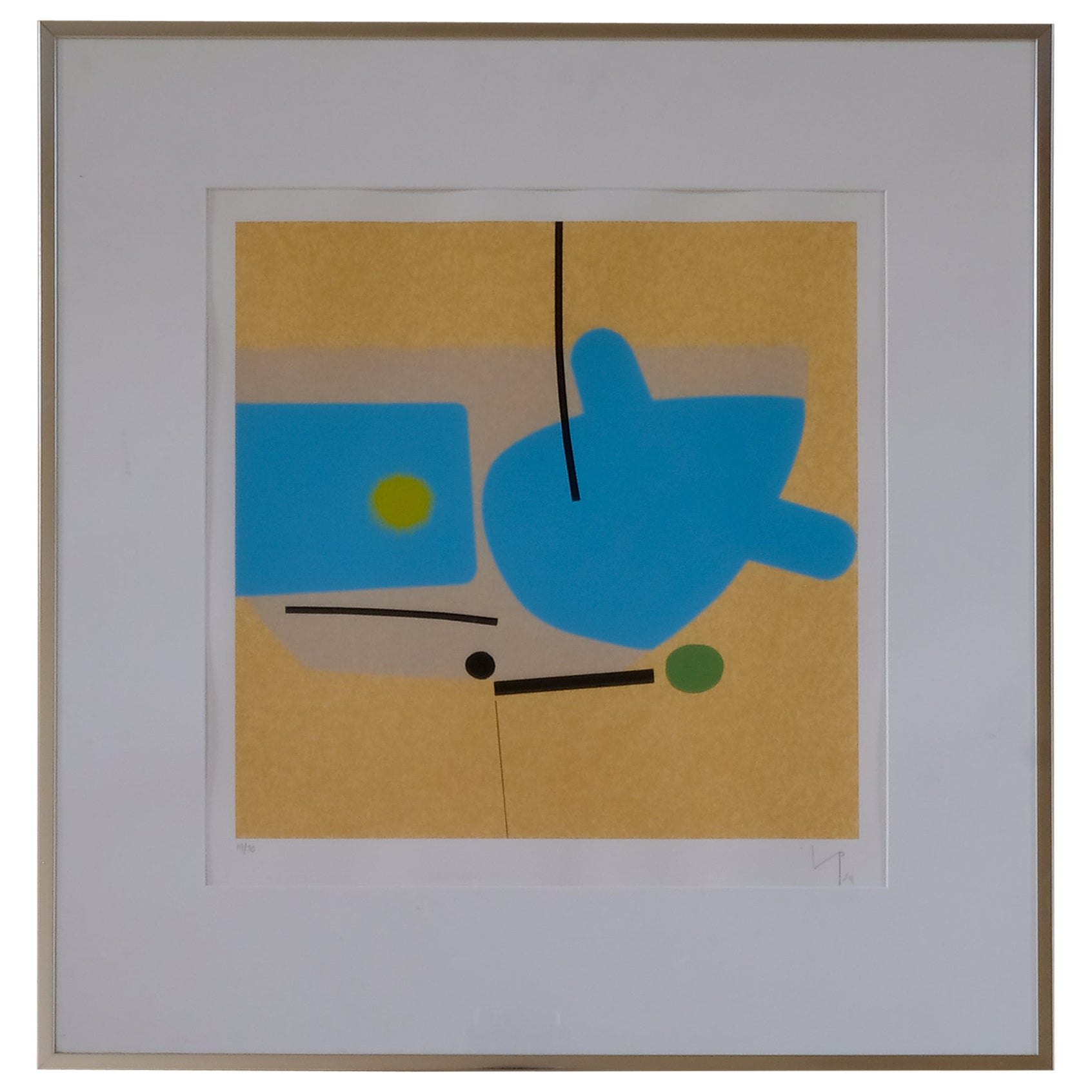 Victor Pasmore - Two Images (Blue) For Sale