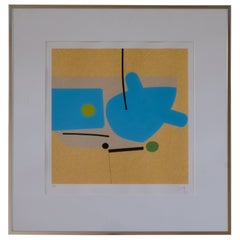 Vintage Victor Pasmore - Two Images (Blue)