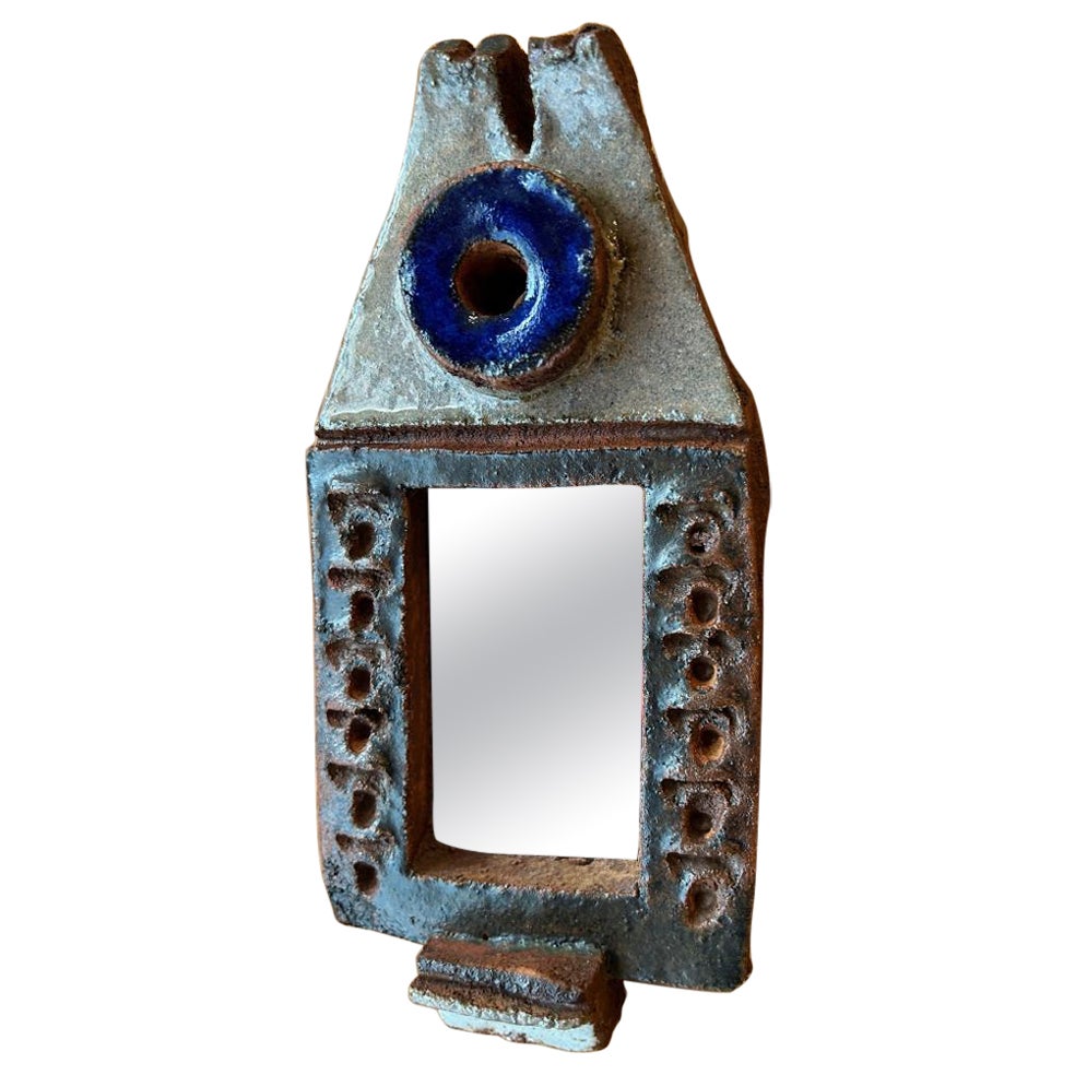 Ceramic Mirror by les Argonautes, France 1960s