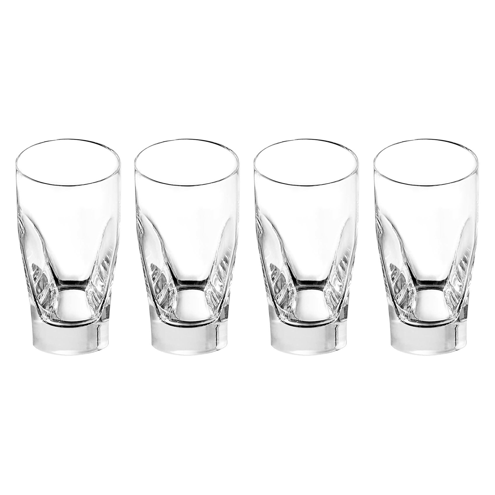 Conversazione Set of 4 Highball Glasses by Enzo Mari For Sale