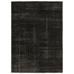 Vintage-Perserteppich mit schwarzen und braunen Tönen, von Rug & Kilim