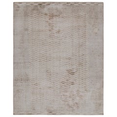 Persischer Kerman-Teppich mit geometrischen Mustern in Brown, von Rug & Kilim