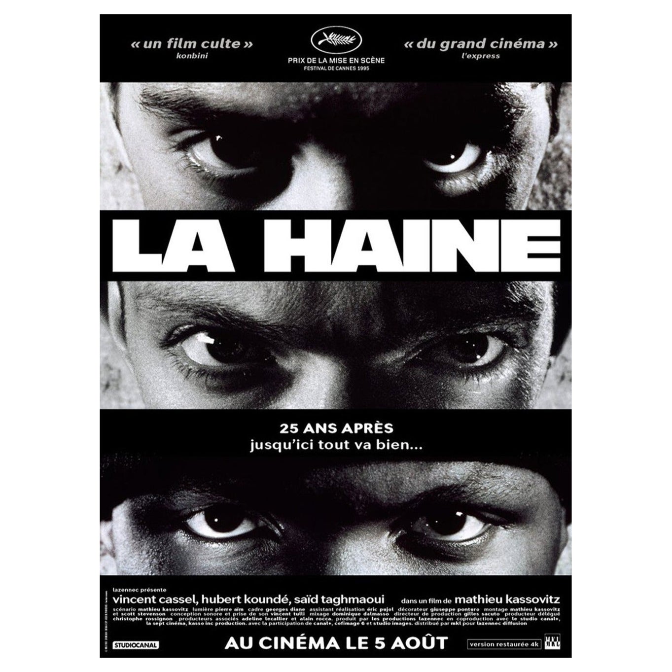 1995 La Haine (French) Original Vintage Poster For Sale