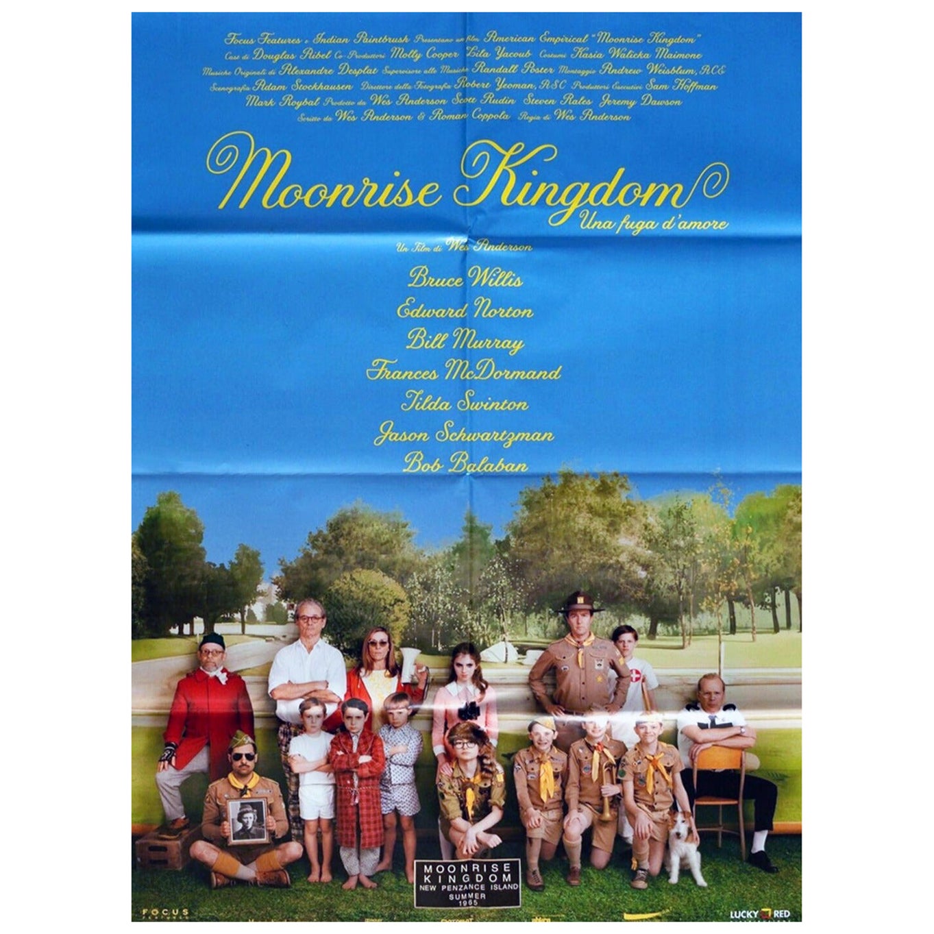 2012 Moonrise Kingdom (Italian) Original Vintage Poster For Sale