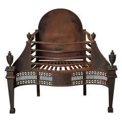 Rejilla de chimenea antigua estilo Jorge III