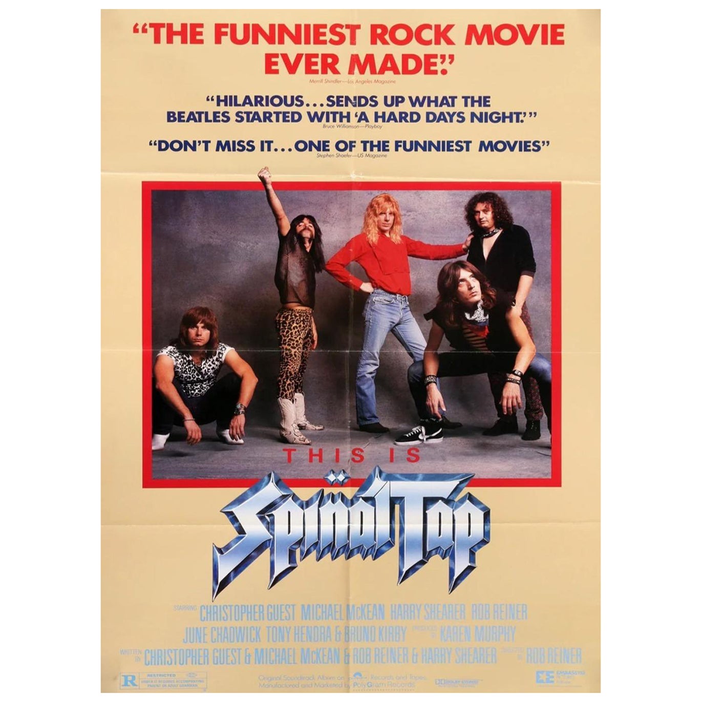 Affiche vintage originale de 1984 « This is Spinal Tap »