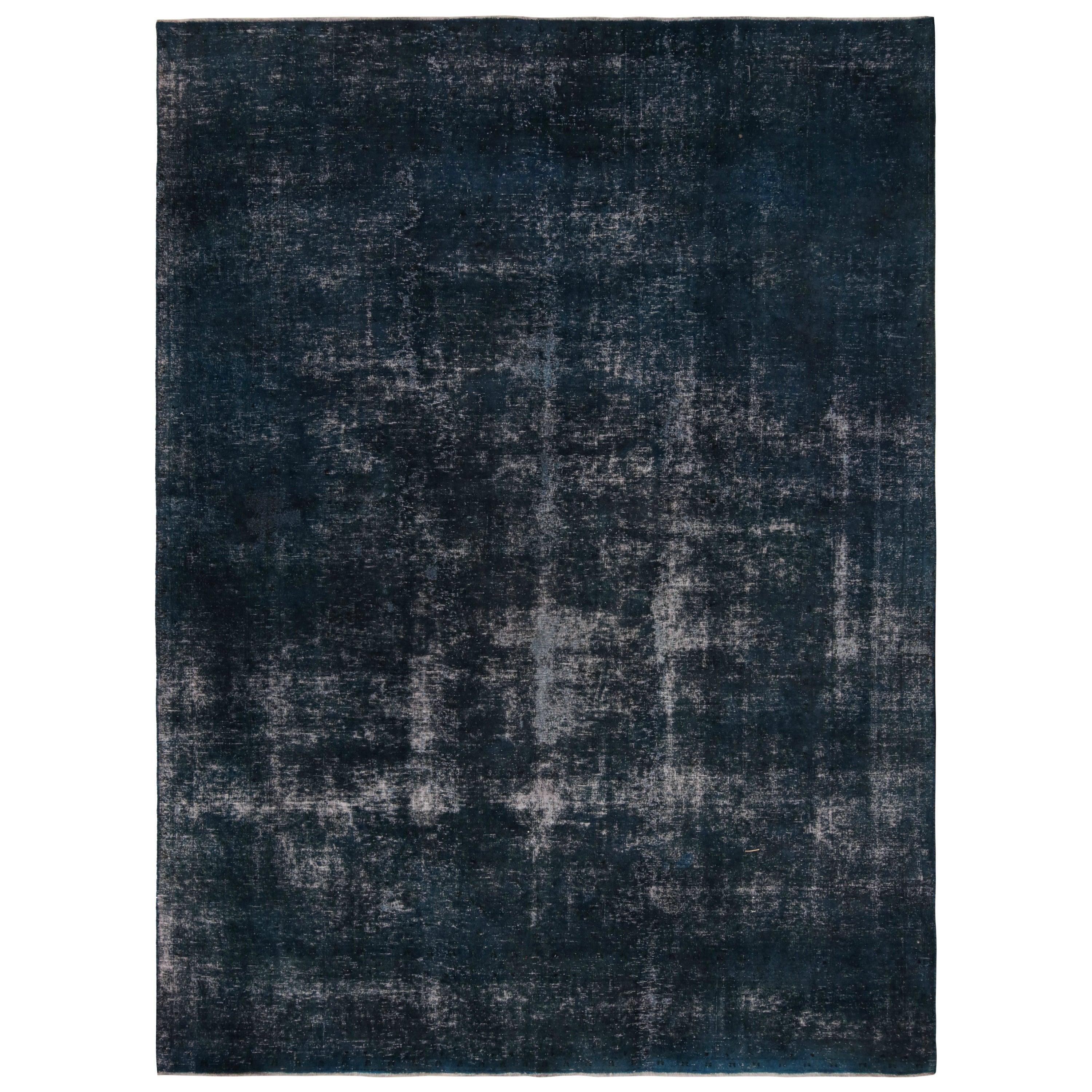 Persischer Vintage-Teppich in Blau und Schwarz von Rug & Kilim, Vintage im Angebot