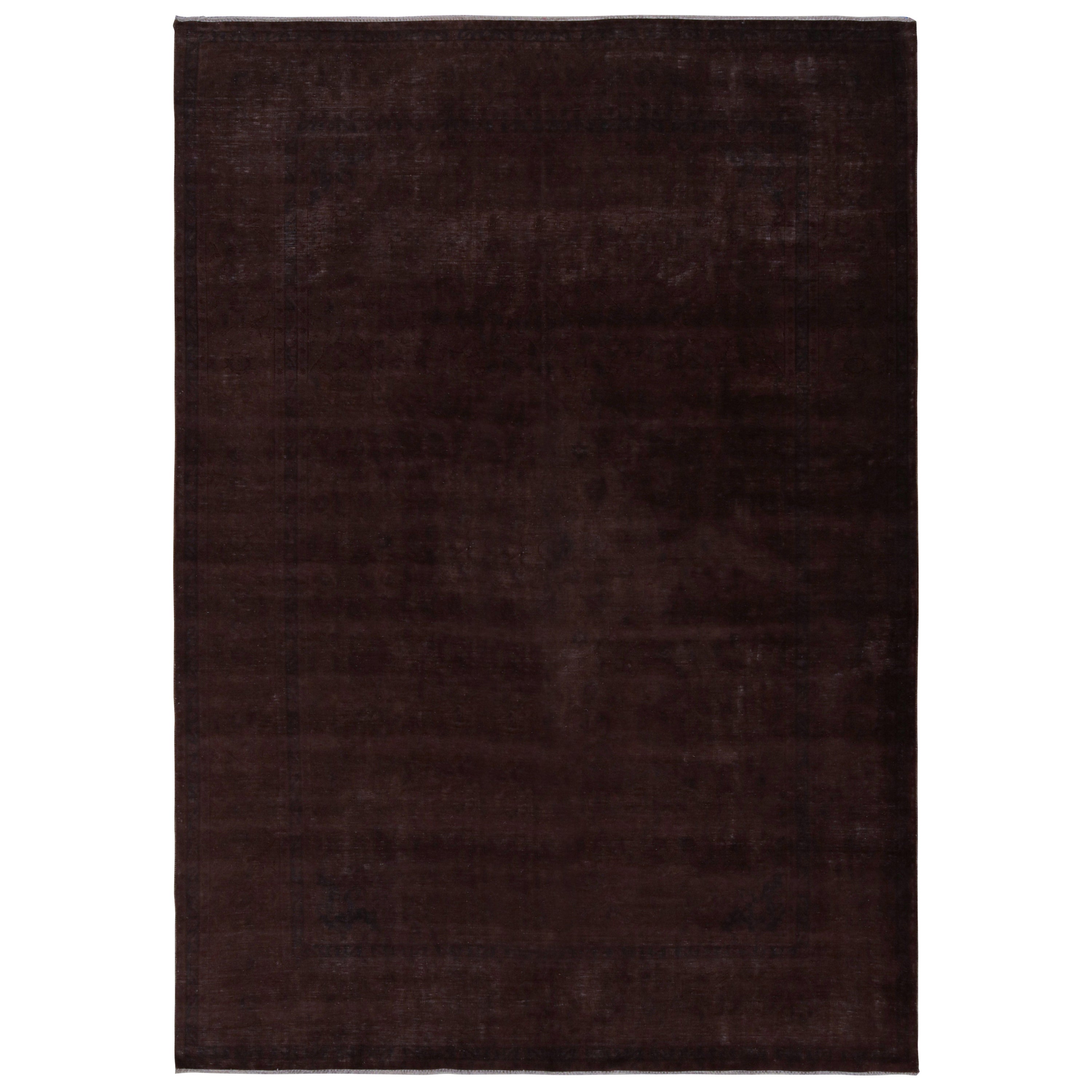 Vintage Persian rug in Brown by Rug & Kilim For Sale